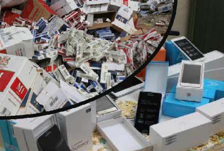 کشف محموله گوشی تلفن همراه و ۱۳۰ هزار نخ سیگار خارجی قاچاق در مراغه