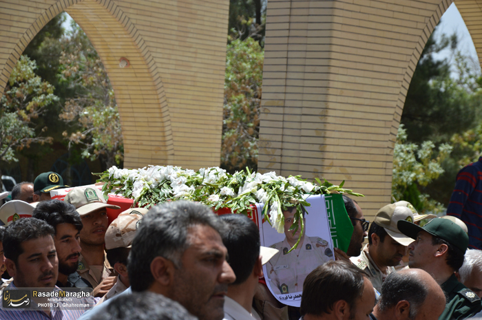 مراسم خاکسپاری پیکر مطهر شهید سرهنگ دوم مرزبانی محمدرضا فیروزی