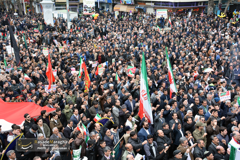 خروش بی سابقه مردم مراغه در سی و نهمین بهار آزادی