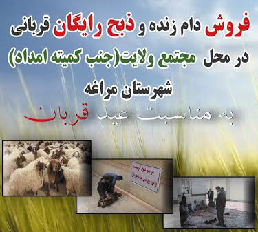 ارایه خدمات کمیته امداد همزمان با عید قربان