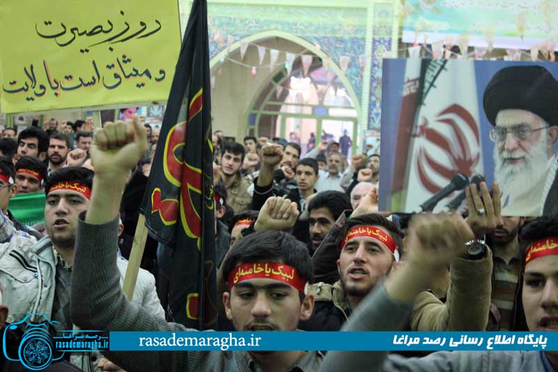 گزارش تصویری/ خروش مردم مراغه به عشق رهبری در سالگرد حماسه ۹ دی در مسجد جامع 19 ۱ (۹)
