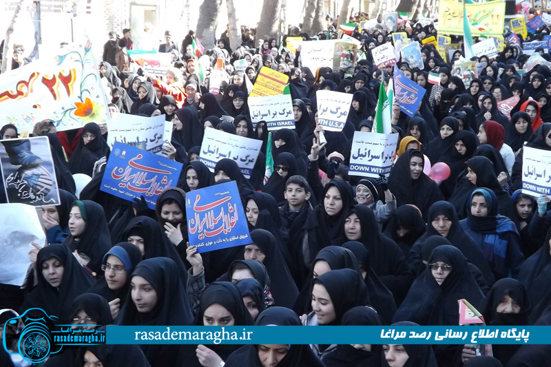 راهپیمایی عظیم ۲۲ بهمن، با حضور گسترده و پرشور مردم مراغه برگزار شد + تصاویر 53 DSCF3869 copy