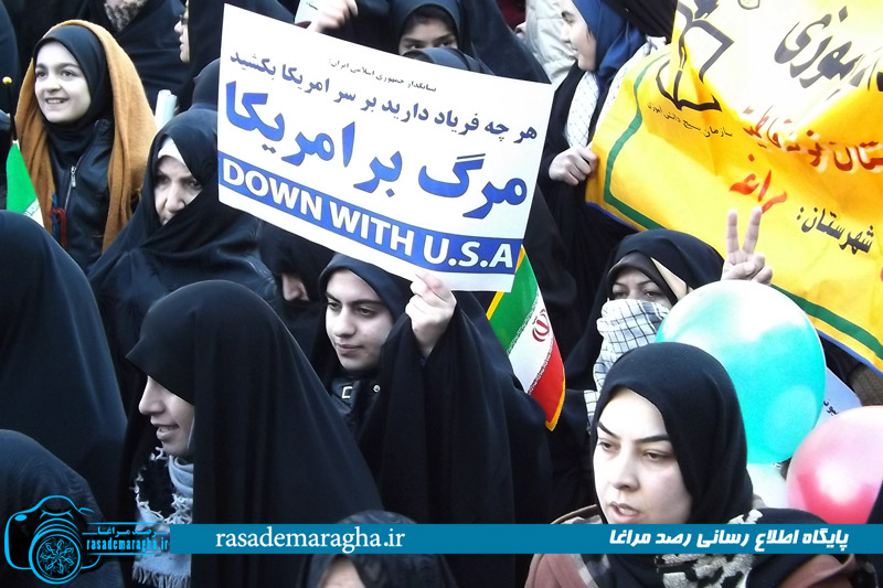 راهپیمایی عظیم ۲۲ بهمن، با حضور گسترده و پرشور مردم مراغه برگزار شد + تصاویر 57 DSCF3889 copy