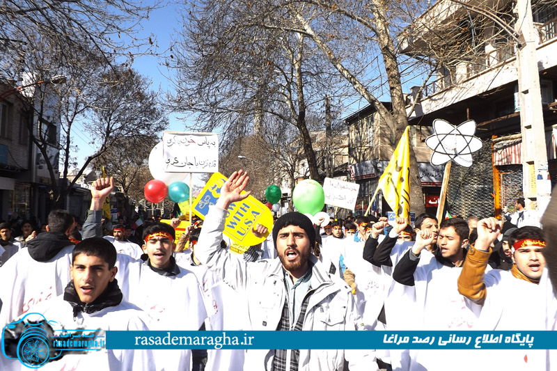 راهپیمایی عظیم ۲۲ بهمن، با حضور گسترده و پرشور مردم مراغه برگزار شد + تصاویر 59 DSCF3900 copy