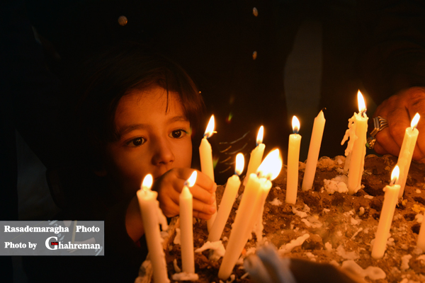 آیین سنتی شمع گزاری در شهرستان حسینی مراغه