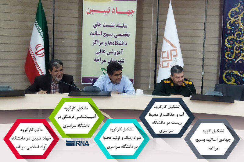 فرمانده سپاه : اساتید بسیجی مراغه با کارگروه‌های تخصصی وارد میدان شوند