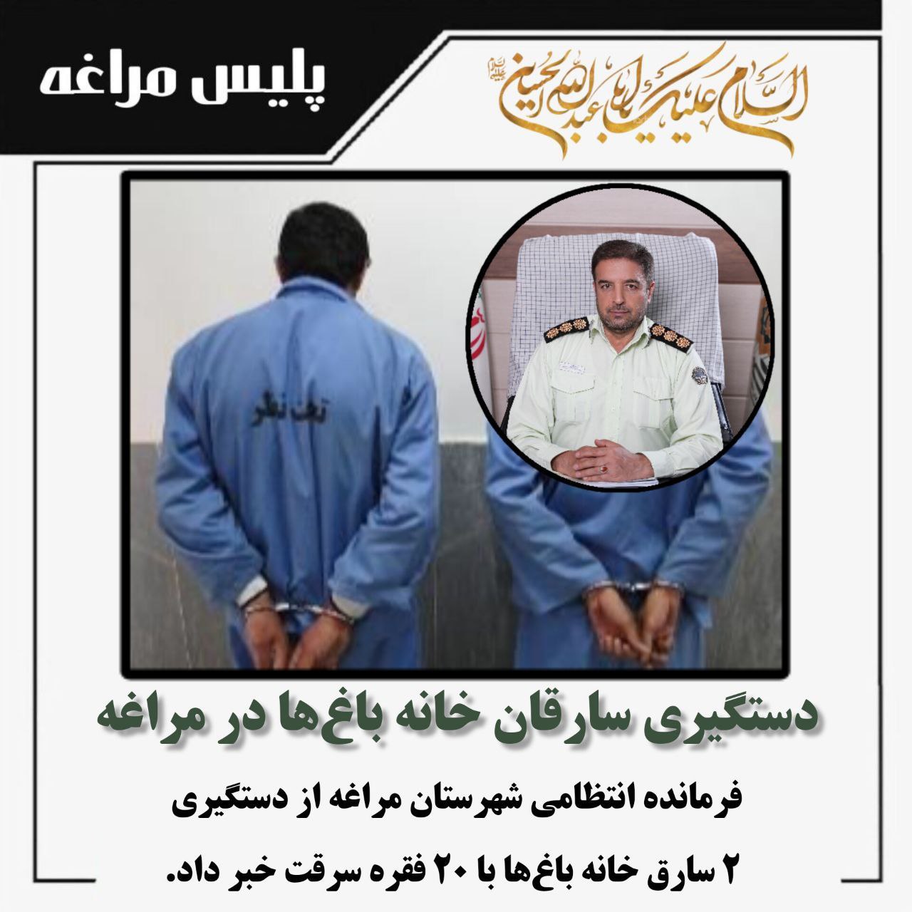 دستگیری سارقان خانه باغ‌ها در مراغه