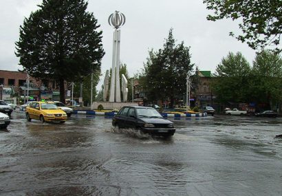 بارش باران بهاری در مراغه