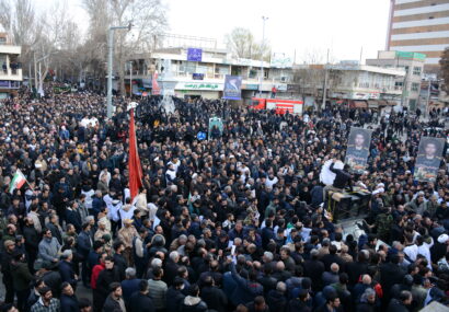 گزارش تصویری | مراسم تشییع و تدفین شهدای حمله جنایتکارارنه آمریکایی – صهیونی در مراغه